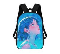 sinyumoney 17inch Mochila Escolar Para Niñas Anime Girl in Rain Mochila Escolar Impresa En 3D Para Niños Mochila Informal Para El Día A Día Para Estudiantes De Secundaria