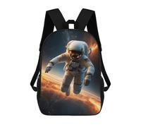 sinyumoney 17inch Mochila Escolar Para Niñas Astronaut in Red Galaxy Mochila Escolar Impresa En 3D Para Niños Mochila Informal Para El Día A Día Para Estudiantes De Secundaria