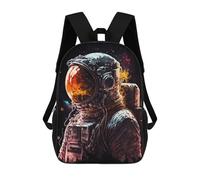 sinyumoney 17inch Mochila Escolar Para Niñas Astronaut Inspired Mochila Escolar Impresa En 3D Para Niños Mochila Informal Para El Día A Día Para Estudiantes De Secundaria