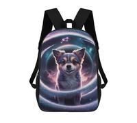 sinyumoney 17inch Mochila Escolar Para Niñas Baby Dog Space Mochila Escolar Impresa En 3D Para Niños Mochila Informal Para El Día A Día Para Estudiantes De Secundaria