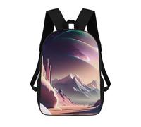 sinyumoney 17inch Mochila Escolar Para Niñas Big Moon Fantasy Planet Mochila Escolar Impresa En 3D Para Niños Mochila Informal Para El Día A Día Para Estudiantes De Secundaria