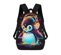 sinyumoney 17inch Mochila Escolar Para Niñas Cool Penguin Mochila Escolar Impresa En 3D Para Niños Mochila Informal Para El Día A Día Para Estudiantes De Secundaria