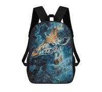 sinyumoney 17inch Mochila Escolar Para Niñas Cosmic Nebula Giraffe Mochila Escolar Impresa En 3D Para Niños Mochila Informal Para El Día A Día Para Estudiantes De Secundaria