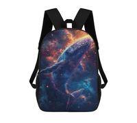 sinyumoney 17inch Mochila Escolar Para Niñas Cosmic Whale Mochila Escolar Impresa En 3D Para Niños Mochila Informal Para El Día A Día Para Estudiantes De Secundaria