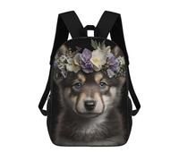 sinyumoney 17inch Mochila Escolar Para Niñas Cute Baby Fluffy Wolf Mochila Escolar Impresa En 3D Para Niños Mochila Informal Para El Día A Día Para Estudiantes De Secundaria