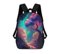 sinyumoney 17inch Mochila Escolar Para Niñas Enchanted Forest 3 Mochila Escolar Impresa En 3D Para Niños Mochila Informal Para El Día A Día Para Estudiantes De Secundaria