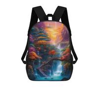 sinyumoney 17inch Mochila Escolar Para Niñas Fantasy Landscape 44 Mochila Escolar Impresa En 3D Para Niños Mochila Informal Para El Día A Día Para Estudiantes De Secundaria