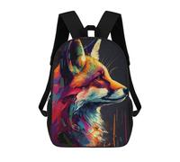 sinyumoney 17inch Mochila Escolar Para Niñas Fox Animal PopArt Mochila Escolar Impresa En 3D Para Niños Mochila Informal Para El Día A Día Para Estudiantes De Secundaria