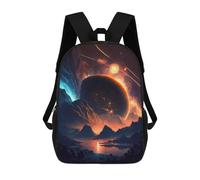 sinyumoney 17inch Mochila Escolar Para Niñas Galactic Twilight Mochila Escolar Impresa En 3D Para Niños Mochila Informal Para El Día A Día Para Estudiantes De Secundaria