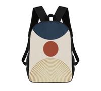 sinyumoney 17inch Mochila Escolar Para Niñas Geometric Lines XI Mochila Escolar Impresa En 3D Para Niños Mochila Informal Para El Día A Día Para Estudiantes De Secundaria