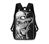 sinyumoney 17inch Mochila Escolar Para Niñas Grim Reaper Skull Mochila Escolar Impresa En 3D Para Niños Mochila Informal Para El Día A Día Para Estudiantes De Secundaria