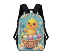sinyumoney 17inch Mochila Escolar Para Niñas Happy Easter Chick with Eggs Mochila Escolar Impresa En 3D Para Niños Mochila Informal Para El Día A Día Para Estudiantes De Secundaria