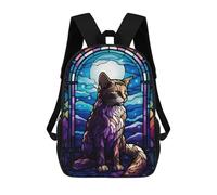 sinyumoney 17inch Mochila Escolar Para Niñas Japanese Bobtail Cat Abstr Mochila Escolar Impresa En 3D Para Niños Mochila Informal Para El Día A Día Para Estudiantes De Secundaria