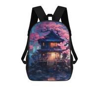 sinyumoney 17inch Mochila Escolar Para Niñas Japanese Oil Painting Mochila Escolar Impresa En 3D Para Niños Mochila Informal Para El Día A Día Para Estudiantes De Secundaria
