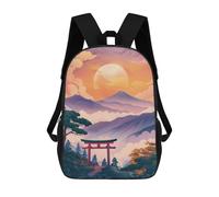 sinyumoney 17inch Mochila Escolar Para Niñas Japanese Sunset Mountain Mochila Escolar Impresa En 3D Para Niños Mochila Informal Para El Día A Día Para Estudiantes De Secundaria