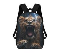 sinyumoney 17inch Mochila Escolar Para Niñas Lion Lightning Mochila Escolar Impresa En 3D Para Niños Mochila Informal Para El Día A Día Para Estudiantes De Secundaria