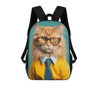 sinyumoney 17inch Mochila Escolar Para Niñas Maine Coon Dressed Cat Mochila Escolar Impresa En 3D Para Niños Mochila Informal Para El Día A Día Para Estudiantes De Secundaria