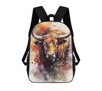sinyumoney 17inch Mochila Escolar Para Niñas Matador Watercolors Mochila Escolar Impresa En 3D Para Niños Mochila Informal Para El Día A Día Para Estudiantes De Secundaria
