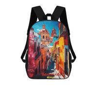 sinyumoney 17inch Mochila Escolar Para Niñas Mexico City Art Mochila Escolar Impresa En 3D Para Niños Mochila Informal Para El Día A Día Para Estudiantes De Secundaria