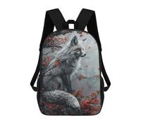 sinyumoney 17inch Mochila Escolar Para Niñas Mystic Kitsune Fox Mochila Escolar Impresa En 3D Para Niños Mochila Informal Para El Día A Día Para Estudiantes De Secundaria
