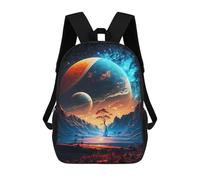 sinyumoney 17inch Mochila Escolar Para Niñas New Earth Universe Cosmos Mochila Escolar Impresa En 3D Para Niños Mochila Informal Para El Día A Día Para Estudiantes De Secundaria