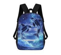 sinyumoney 17inch Mochila Escolar Para Niñas Orca Whale Killer Wave Mochila Escolar Impresa En 3D Para Niños Mochila Informal Para El Día A Día Para Estudiantes De Secundaria