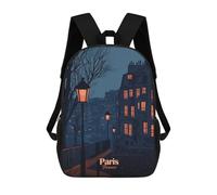 sinyumoney 17inch Mochila Escolar Para Niñas Paris Night Scene Mochila Escolar Impresa En 3D Para Niños Mochila Informal Para El Día A Día Para Estudiantes De Secundaria