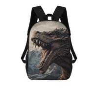 sinyumoney 17inch Mochila Escolar Para Niñas Roaring Mountain Dragon Mochila Escolar Impresa En 3D Para Niños Mochila Informal Para El Día A Día Para Estudiantes De Secundaria