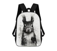 sinyumoney 17inch Mochila Escolar Para Niñas Squirrel Beauty Black Ink Mochila Escolar Impresa En 3D Para Niños Mochila Informal Para El Día A Día Para Estudiantes De Secundaria