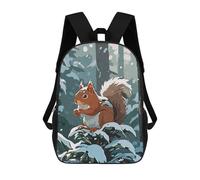 sinyumoney 17inch Mochila Escolar Para Niñas Squirrel Winter Mochila Escolar Impresa En 3D Para Niños Mochila Informal Para El Día A Día Para Estudiantes De Secundaria