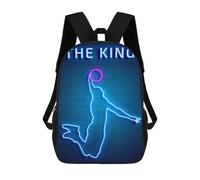 sinyumoney 17inch Mochila Escolar Para Niñas The King Neon Mochila Escolar Impresa En 3D Para Niños Mochila Informal Para El Día A Día Para Estudiantes De Secundaria