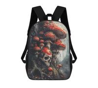sinyumoney 17inch Mochila Escolar Para Niñas Toadstulls Skull Mochila Escolar Impresa En 3D Para Niños Mochila Informal Para El Día A Día Para Estudiantes De Secundaria