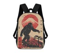 sinyumoney 17inch Mochila Escolar Para Niñas Vintage Bigfoot Japanese Mochila Escolar Impresa En 3D Para Niños Mochila Informal Para El Día A Día Para Estudiantes De Secundaria