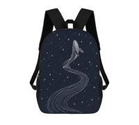 sinyumoney 17inch Mochila Escolar Para Niñas Whale in Starry Night Sky Mochila Escolar Impresa En 3D Para Niños Mochila Informal Para El Día A Día Para Estudiantes De Secundaria