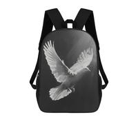 sinyumoney 17inch Mochila Escolar Para Niñas White Dove Mochila Escolar Impresa En 3D Para Niños Mochila Informal Para El Día A Día Para Estudiantes De Secundaria