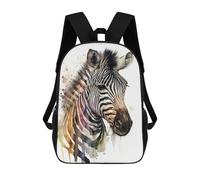 sinyumoney 17inch Mochila Escolar Para Niñas Zebra in Watercolor Mochila Escolar Impresa En 3D Para Niños Mochila Informal Para El Día A Día Para Estudiantes De Secundaria