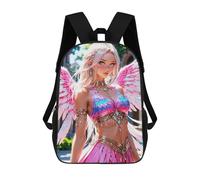 sinyumoney 17inch Natalia - Stunning Anime Angel Mochila Escolar Infantil Con Estampado 3D, Mochila Escolar Informal Para Niños De Primaria Y Secundaria