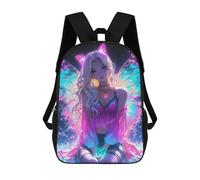 sinyumoney 17inch Neon Fairy by The Water Mochila Escolar Infantil Con Estampado 3D, Mochila Escolar Informal Para Niños De Primaria Y Secundaria