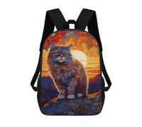 sinyumoney 17inch Persian Cat 4 Mochila Escolar Infantil Con Estampado 3D, Mochila Escolar Informal Para Niños De Primaria Y Secundaria