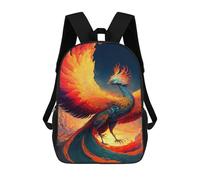 sinyumoney 17inch Phoenix Rising Mythical Firebird Artwork -3 Mochila Escolar Infantil Con Estampado 3D, Mochila Escolar Informal Para Niños De Primaria Y Secundaria