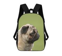 sinyumoney 17inch Pug Dog Mochila Escolar Infantil Con Estampado 3D, Mochila Escolar Informal Para Niños De Primaria Y Secundaria