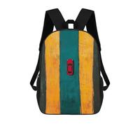 sinyumoney 17inch Red Car on Yellow Road Mochila Escolar Infantil Con Estampado 3D, Mochila Escolar Informal Para Niños De Primaria Y Secundaria