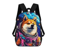 sinyumoney 17inch Space Dog Adventure-408 Mochila Escolar Infantil Con Estampado 3D, Mochila Escolar Informal Para Niños De Primaria Y Secundaria