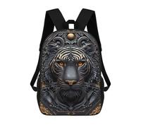 sinyumoney 17inch Surreal Golden Tiger Art Mochila Escolar Infantil Con Estampado 3D, Mochila Escolar Informal Para Niños De Primaria Y Secundaria