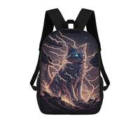 sinyumoney 17inch Thundering Cat Magic Mochila Escolar Infantil Con Estampado 3D, Mochila Escolar Informal Para Niños De Primaria Y Secundaria