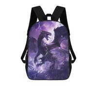 sinyumoney 17inch Thundering Purple Dragon Artwork Mochila Escolar Infantil Con Estampado 3D, Mochila Escolar Informal Para Niños De Primaria Y Secundaria