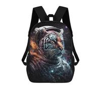 sinyumoney 17inch Tiger Astronaut in Space Suit Mochila Escolar Infantil Con Estampado 3D, Mochila Escolar Informal Para Niños De Primaria Y Secundaria