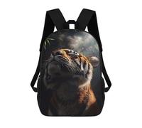 sinyumoney 17inch Tiger Looking Upward in Jungle Mochila Escolar Infantil Con Estampado 3D, Mochila Escolar Informal Para Niños De Primaria Y Secundaria