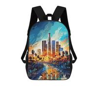 sinyumoney 17inch Urban Sunset Cityscape Mochila Escolar Infantil Con Estampado 3D, Mochila Escolar Informal Para Niños De Primaria Y Secundaria