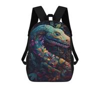 sinyumoney 17inchMochila Amazonian Serpent in Vibrant Jungle Mochila Escolar Impresa En 3D Para Niños Y Niñas, Mochila Para Portátil Para Niños/estudiantes/adultos